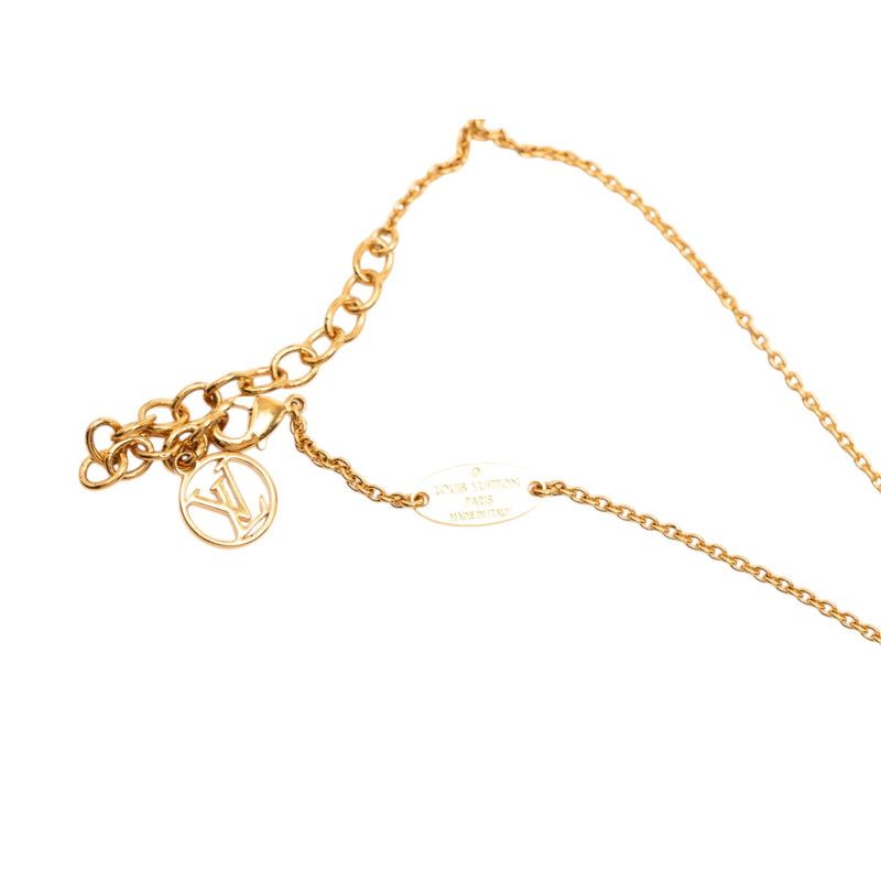 Louis Vuitton Essential Necklace Gold Pink Plated — view 5