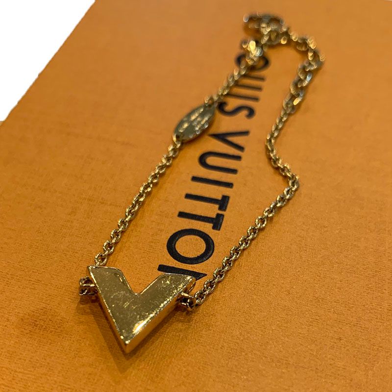 Louis Vuitton Essential Necklace Gold Pink Plated — view 8