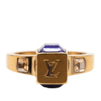 Louis Vuitton Bague Gamble Ring Gold Purple Swarovski
