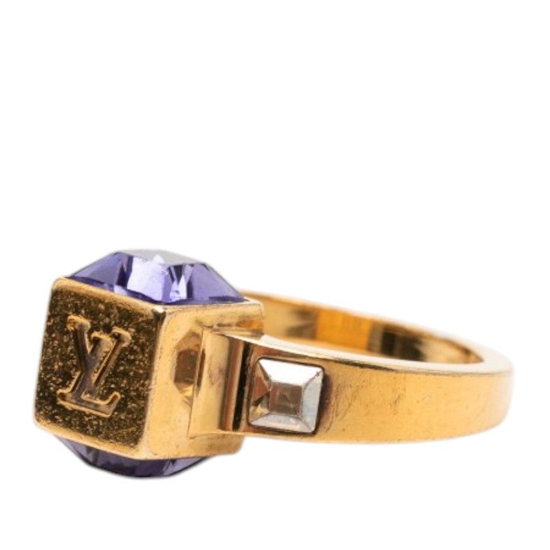Louis Vuitton Bague Gamble Ring Gold Purple Swarovski — view 2