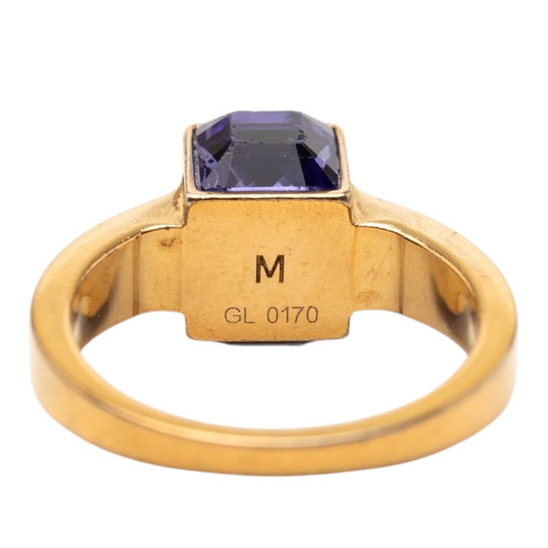 Louis Vuitton Bague Gamble Ring Gold Purple Swarovski — view 4