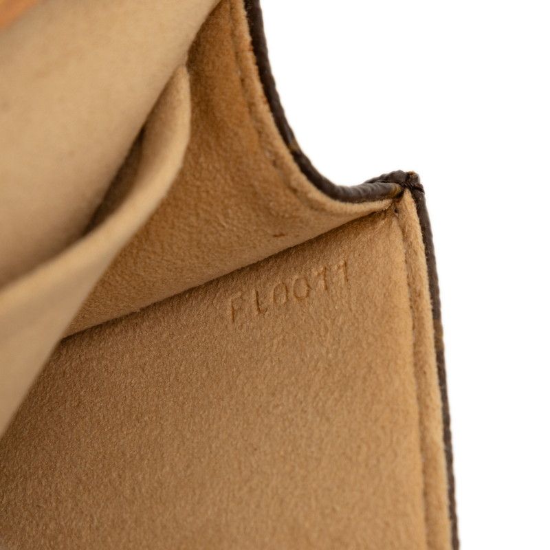Louis Vuitton Monogram Pochette Twin GM Crossbody Shoulder Bag Brown Leather — view 6