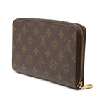Louis Vuitton Monogram Zippy Organizer Zip Around Wallet Brown Leather — view 2