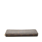 Louis Vuitton Monogram Zippy Organizer Zip Around Wallet Brown Leather — view 3