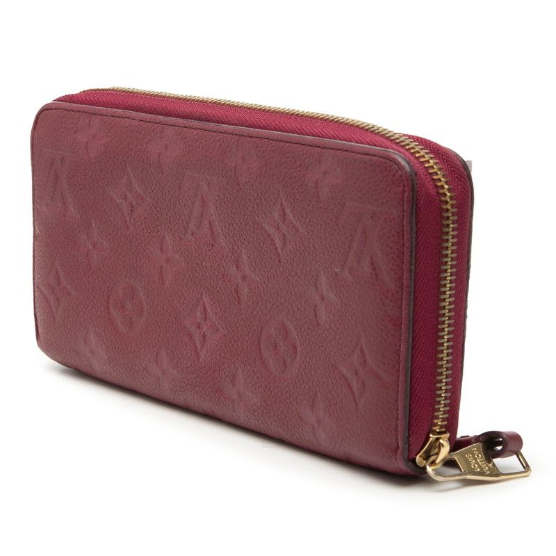 Louis Vuitton Monogram Empreinte Zippy Wallet Zip Around Leather Purple — view 2