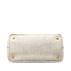 Prada Canapa Mini 2-Way Shoulder Bag Gray Canvas — view 3