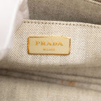 Prada Canapa Mini 2-Way Shoulder Bag Gray Canvas — view 6