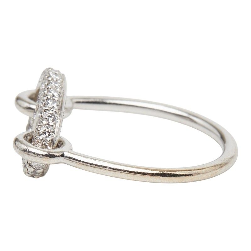 Hermes Farandole Ring 50 18k White Gold Diamond 18k
