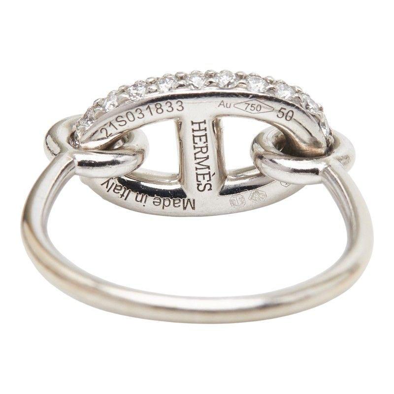 Hermes Farandole Ring 50 18k White Gold Diamond 18k