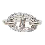 Hermes Farandole Ring 50 18k White Gold Diamond 18k