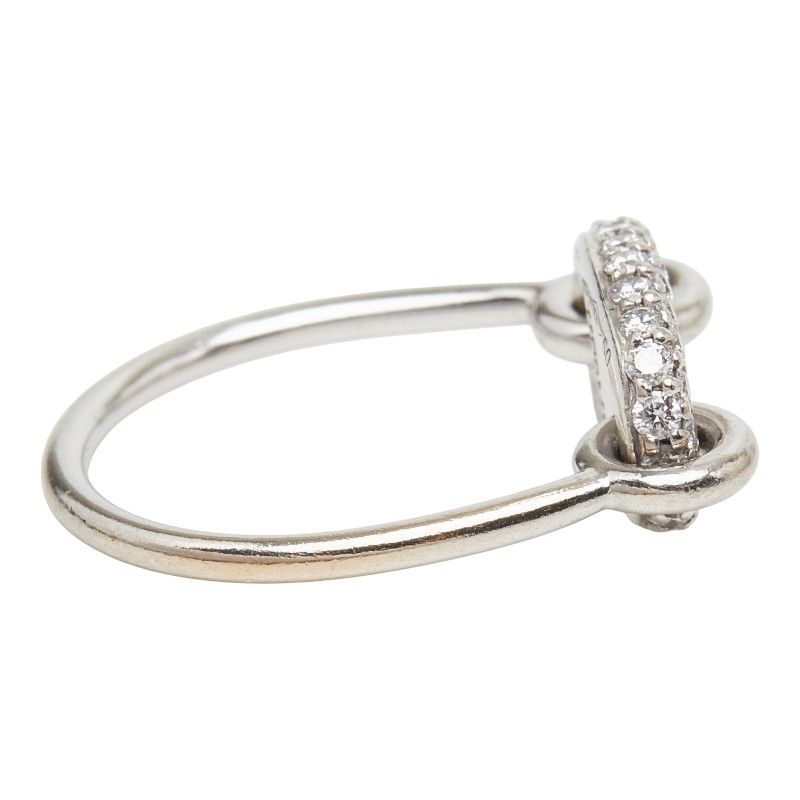 Hermes Farandole Ring 50 18k White Gold Diamond 18k