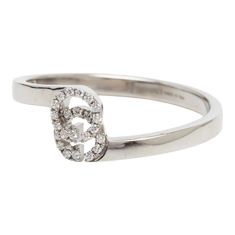 Gucci GG Running Ring 18k White Gold Diamond 18k