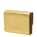 Fendi Trifold Wallet Compact Gold Leather — view 2