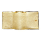Fendi Trifold Wallet Compact Gold Leather — view 6