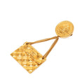 Chanel CC Logo Vintage Brooch Quilted Bag Gold Plated