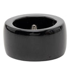 Chanel CC Logo Heart Ring Black Multicolor Plastic Rhinestone
