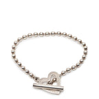 Gucci Heart Ball Chain Bracelet 18 Silver — view 2