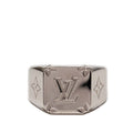 Louis Vuitton Monogram Signet Ring M Silver Metal