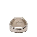 Louis Vuitton Monogram Signet Ring M Silver Metal — view 3