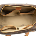 Louis Vuitton Monogram Deauville Handbag Brown Leather — view 4