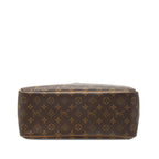 Louis Vuitton Monogram Deauville Handbag Brown Leather — view 3