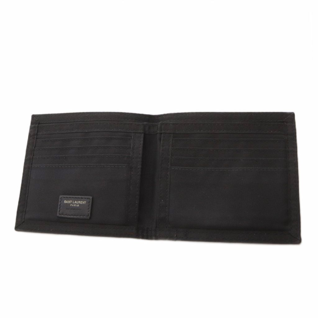 Saint Laurent Paris Nuxx East West Wallet Bifold Nylon Black — view 5
