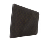 Louis Vuitton Monogram Posh Document Clutch Briefcase Brown — view 5
