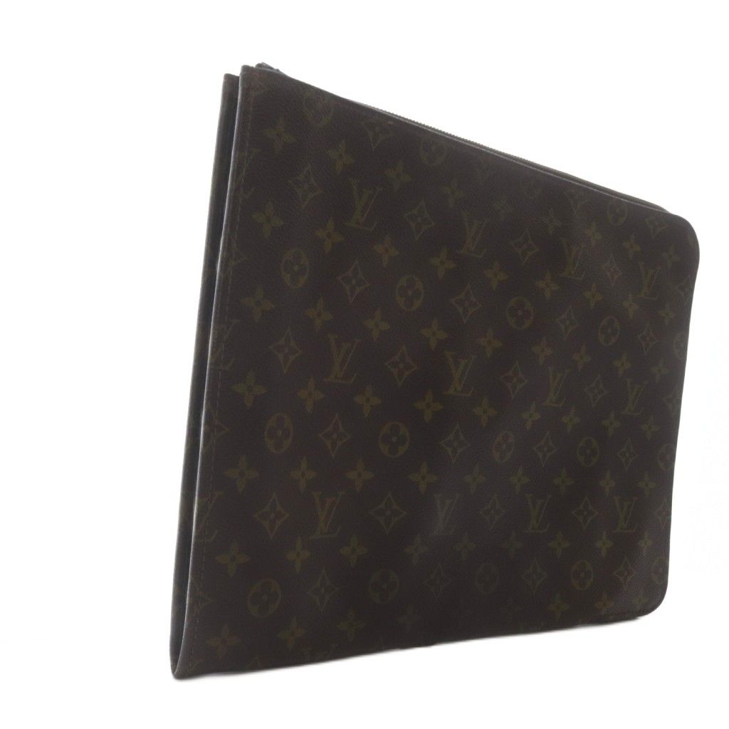 Louis Vuitton Monogram Posh Document Clutch Briefcase Brown — view 5