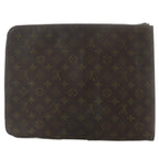 Louis Vuitton Monogram Posh Document Clutch Briefcase Brown — view 2