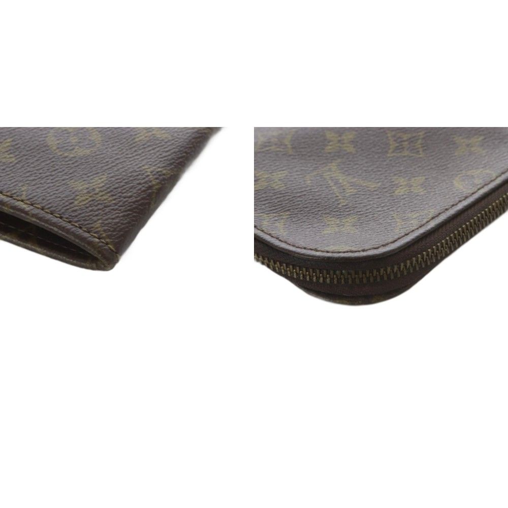 Louis Vuitton Monogram Posh Document Clutch Briefcase Brown — view 9