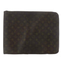 Louis Vuitton Monogram Posh Document Clutch Briefcase Brown