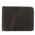 Louis Vuitton Monogram Posh Document Clutch Briefcase Brown