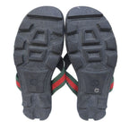 Gucci Sherry Line Thong Sandals Beach GG Logo Leather Switch 8 Black — view 5