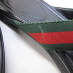 Gucci Sherry Line Thong Sandals Beach GG Logo Leather Switch 8 Black — view 9
