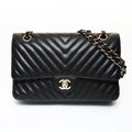 Chanel Shoulder Bag Chez Blanc CC Logo Double Flap