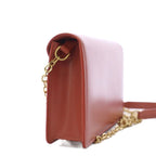 Celine Chain Wallet Shoulder Bag Leather Brown KH — view 2