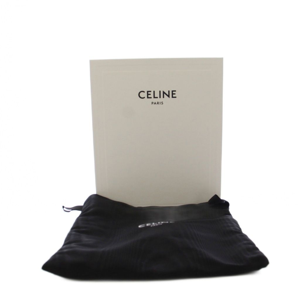 Celine Chain Wallet Shoulder Bag Leather Brown KH — view 7