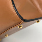 Gucci Ladylock Handbag 2-Way Vintage Leather Brown — view 3