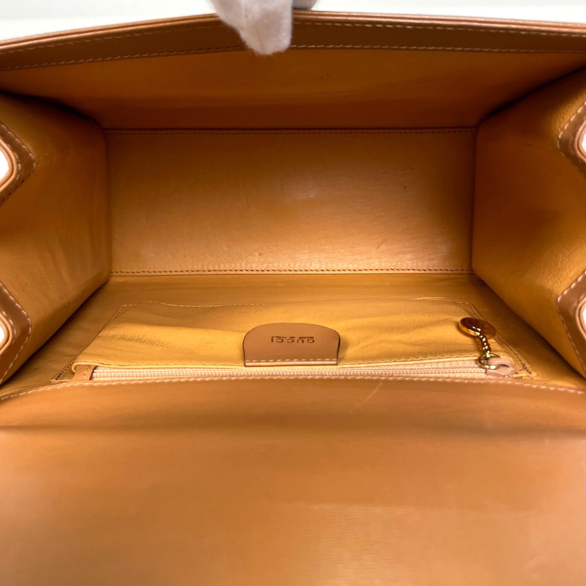 Gucci Ladylock Handbag 2-Way Vintage Leather Brown — view 8