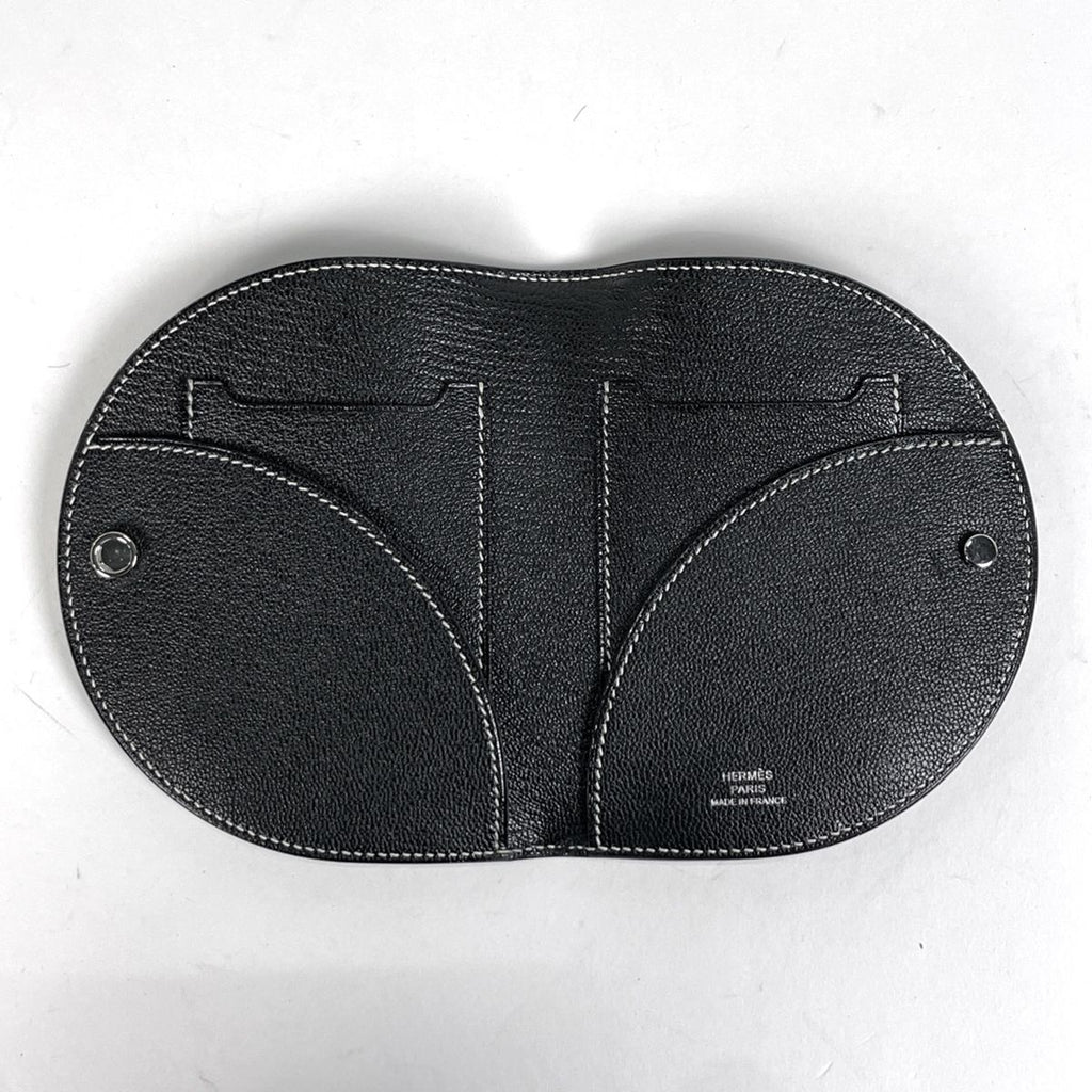 Hermes in the Loop Compact Bifold Wallet Chevre Misor Black — view 6