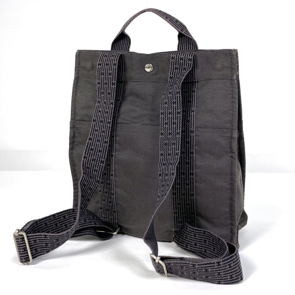 Hermes Her Line a Dos MM Backpack Nylon Canvas Gray — view 2
