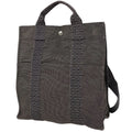 Hermes Her Line a Dos MM Backpack Nylon Canvas Gray