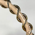 Fendi Zucca Logo Chain Handbag Canvas Ivory Beige — view 6
