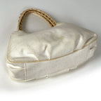 Fendi Zucca Logo Chain Handbag Canvas Ivory Beige — view 2