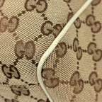 Gucci GG Pattern Ski Handbag Canvas Beige Ivory — view 3
