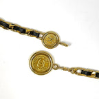 Chanel CC Logo Chain Belt 31 Rue Cambon Leather Gold — view 3