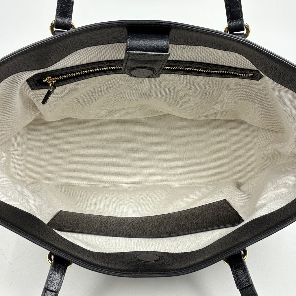 Gucci GG Pattern Tote Shoulder Bag Denim Black — view 7