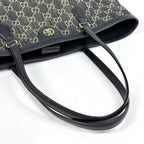Gucci GG Pattern Tote Shoulder Bag Denim Black — view 6