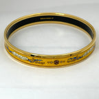 Hermes Enamel PM Bangle Yellow Gold Bracelet — view 3