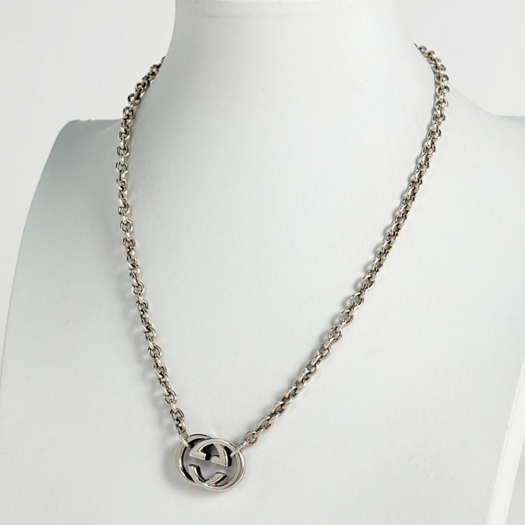 Gucci Interlocking Necklace 925 Sterling Silver — view 4